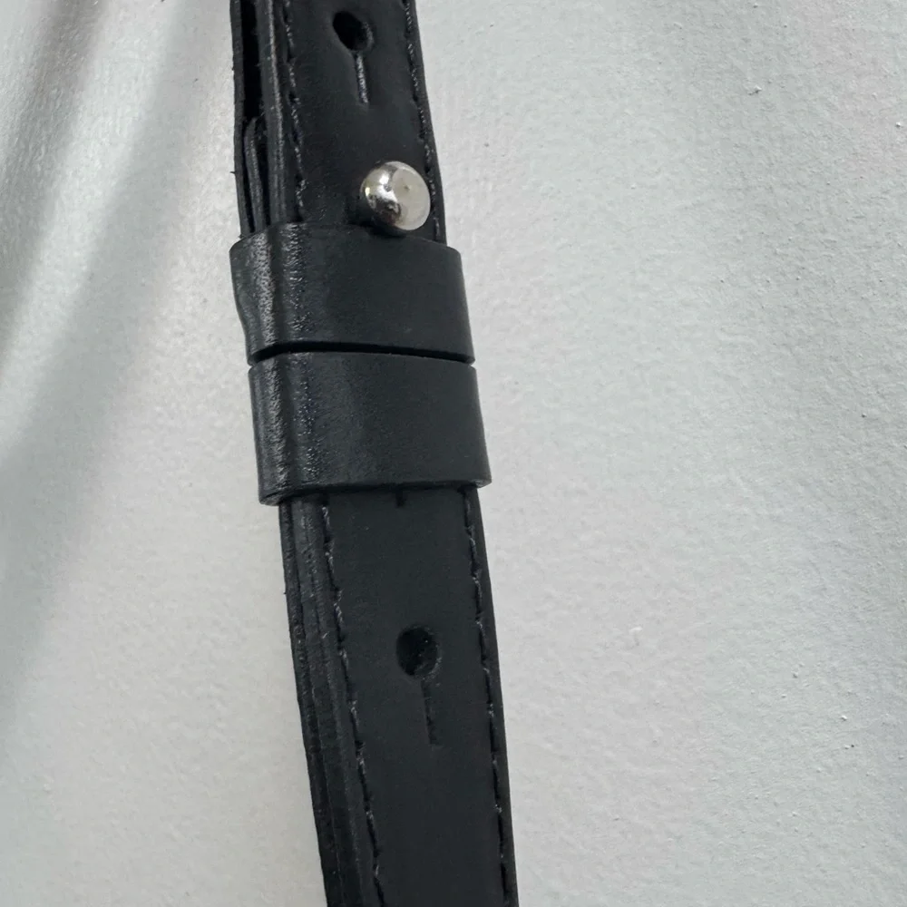 & Other Stories Black Leather Messenger Bag - Picture 10 of 10